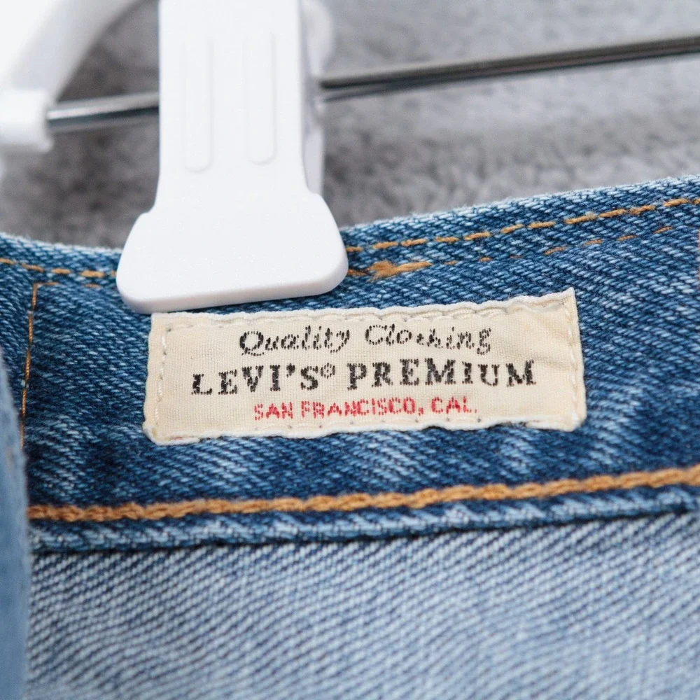 LEVIS 501 93 Premium Straight Leg Button Fly Denim Jeans Blue Sz 34x29